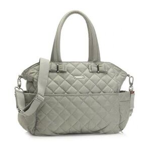 STORKSAK Green Quilted Diaper Bag Maternity Baby